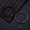 TCC™ Natural Hematite & Volcanic Lava Stone Pair Bracelet For Willpower & Protection